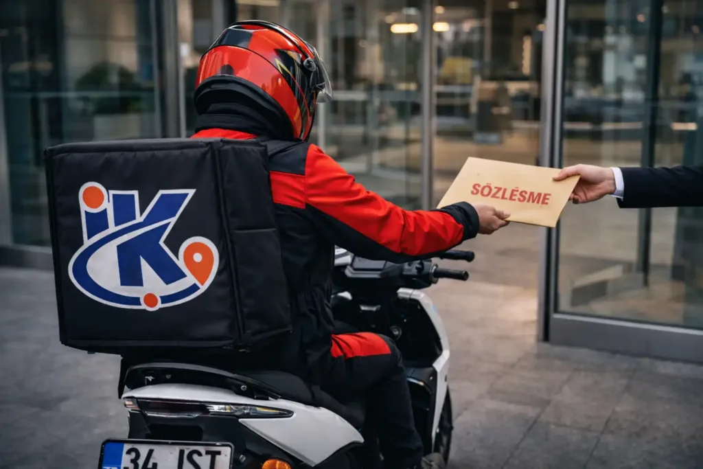 Zaman kritik sözleşme dosyasını teslim eden İstanbul acil kurye