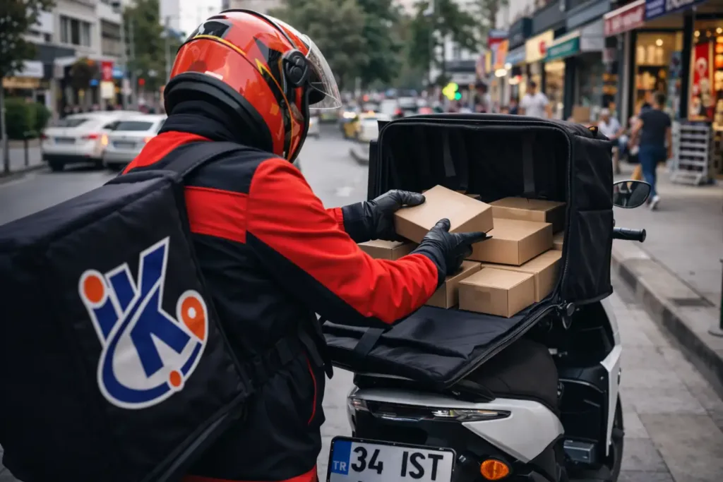 İstanbul içinde günlük planlı e-ticaret dağıtımı yapan moto kurye