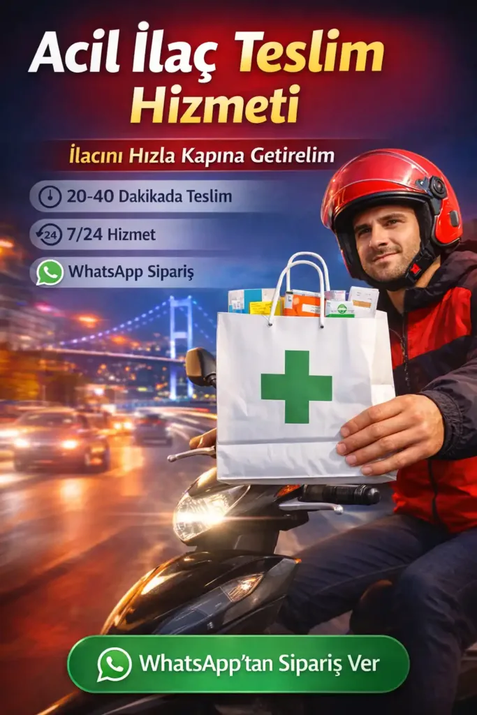 İstanbul acil ilaç teslim hizmeti kapsamında eczaneden temin edilen ilaçların kurye ile hızlı şekilde adrese ulaştırılması